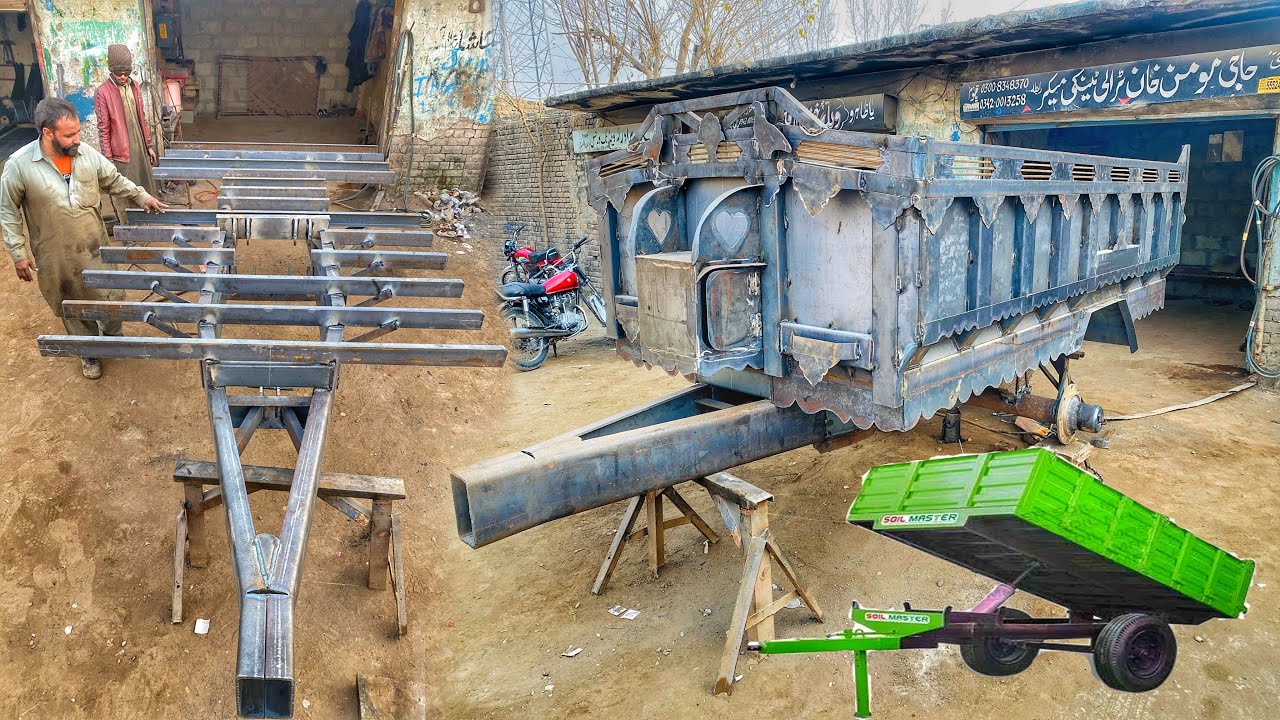 Amazing Handmade Manufacturing Process of Hydraulic Tractor Trolley || Making  Tractor Trolley ||