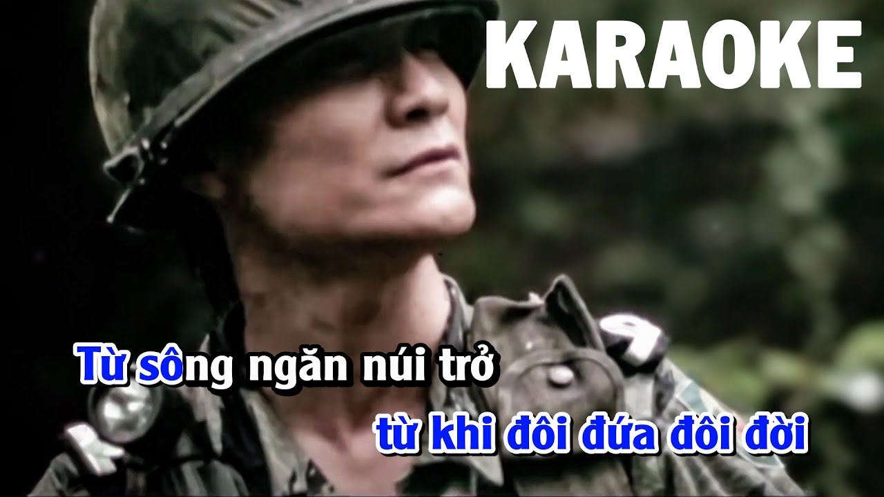 Karaoke | Tâm Sự Người Lính Trẻ - Huỳnh Phi Tiễn | Tone Nam