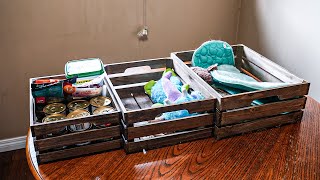 Retro wooden crates with an old design - Perfect for Storage