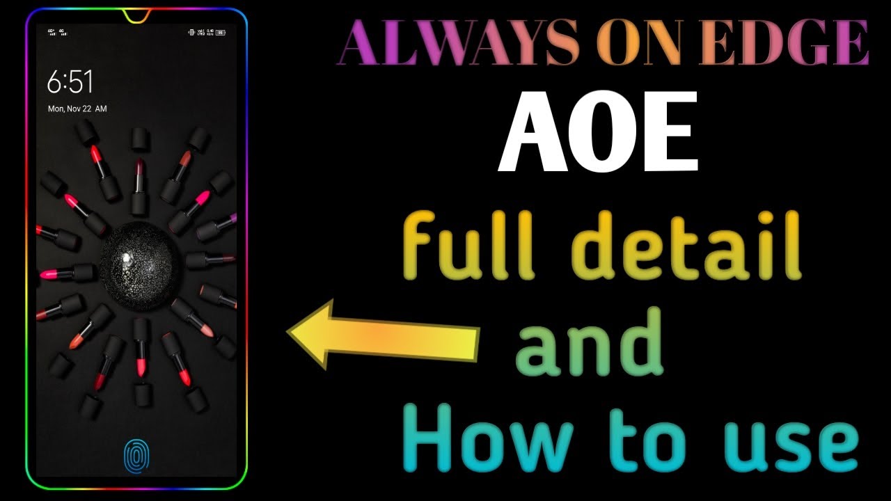 #AOE edge🔥 //Always On Edge Lighting Kaise Lagaye |How To Enable Notification Light in Any Android