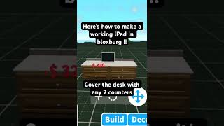 How to make a working iPad in bloxburg !!