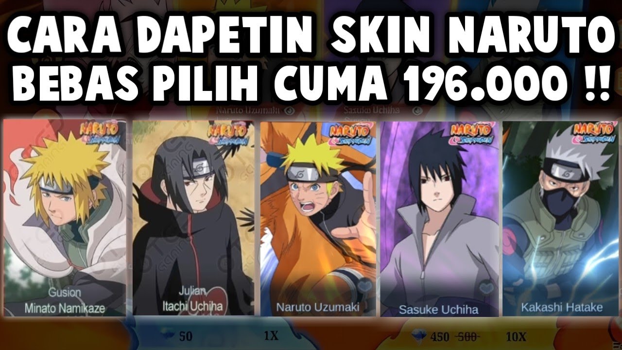 CARA DAPETIN SKIN GUSION MINATO & JULIAN ITACHI BEBAS PILIH CUMA 196.000 ! TIPS HEMAT EVENT NARUTO