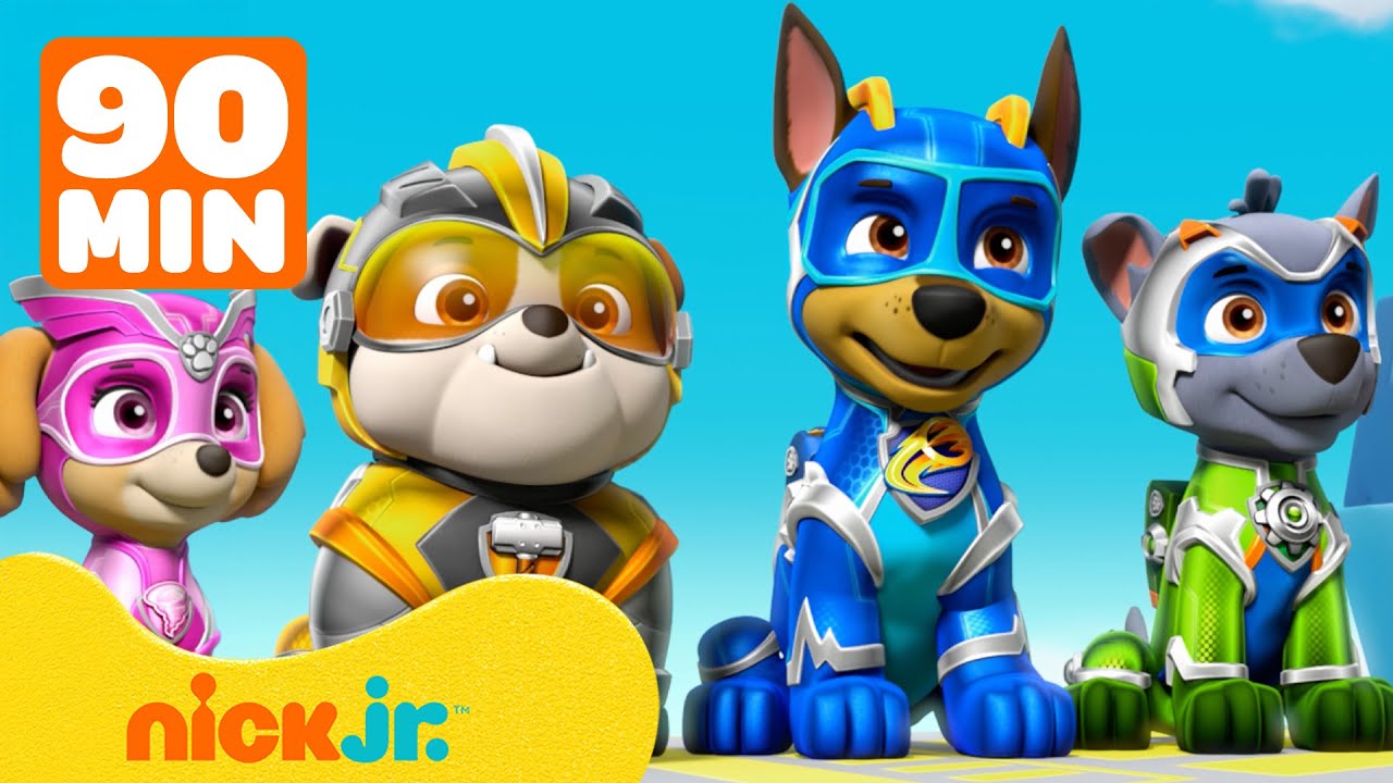 Rubble's Wreck & Roll Rescues! w/ PAW Patrol Mighty Pups! | 90 Minutes | Rubble & Crew