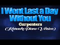 I WONT LAST A DAY WITHOUT YOU - Carpenters (KARAOKE VERSION)