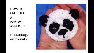 CROCHET A PANDA APPLIQUE, trims and embellishments