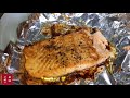 烤三文鱼! Roasted Salmon—140• roast one side15mins, then add seasoning roast other side for10 more mins