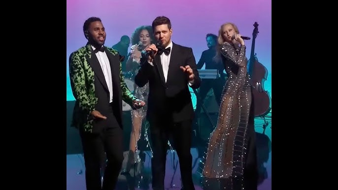 Jalen Sands on Jimmy Kemmel performing with Jason Derulo and Michael Buble  SPICY MARGARITA - YouTube
