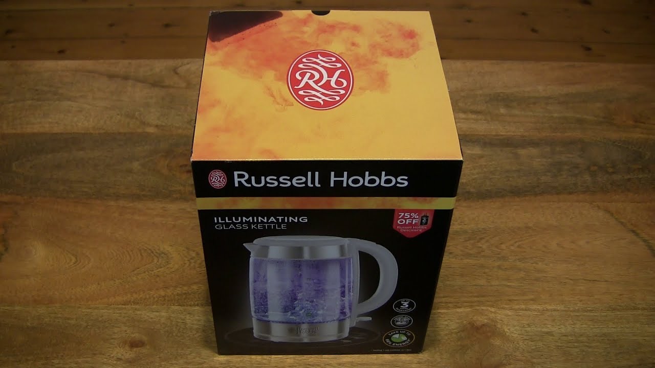 russell hobbs illuminating glass kettle