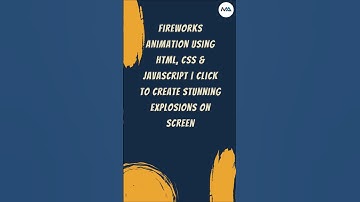 🎆 Create a Fireworks Animation in 60 Seconds! ⏱️ (HTML, CSS, JavaScript) 🚀 #shorts