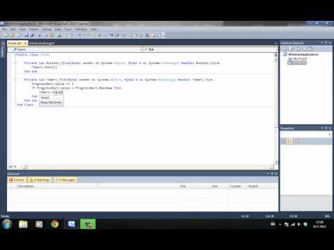 VB.NET Progressbar Tutorial Commentary