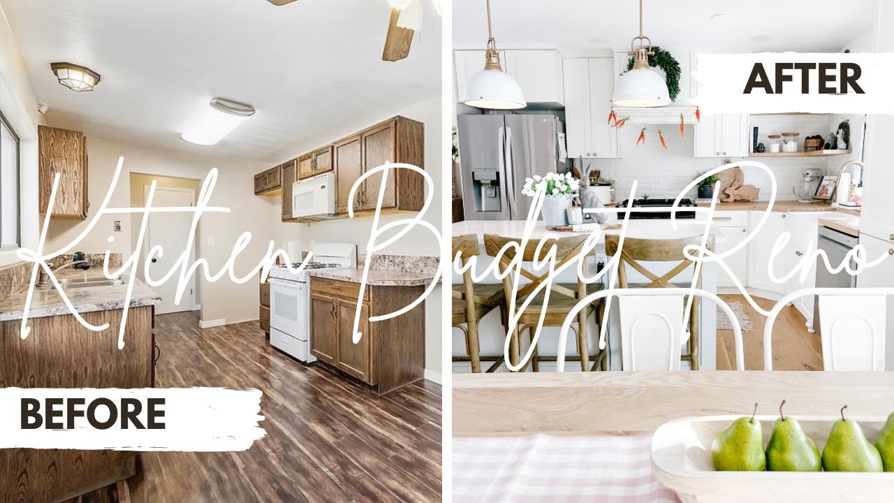 🖤NEW🖤 KITCHEN RENOVATION ON A BUDGET | DIY FULL KITCHEN RENOVATION ...