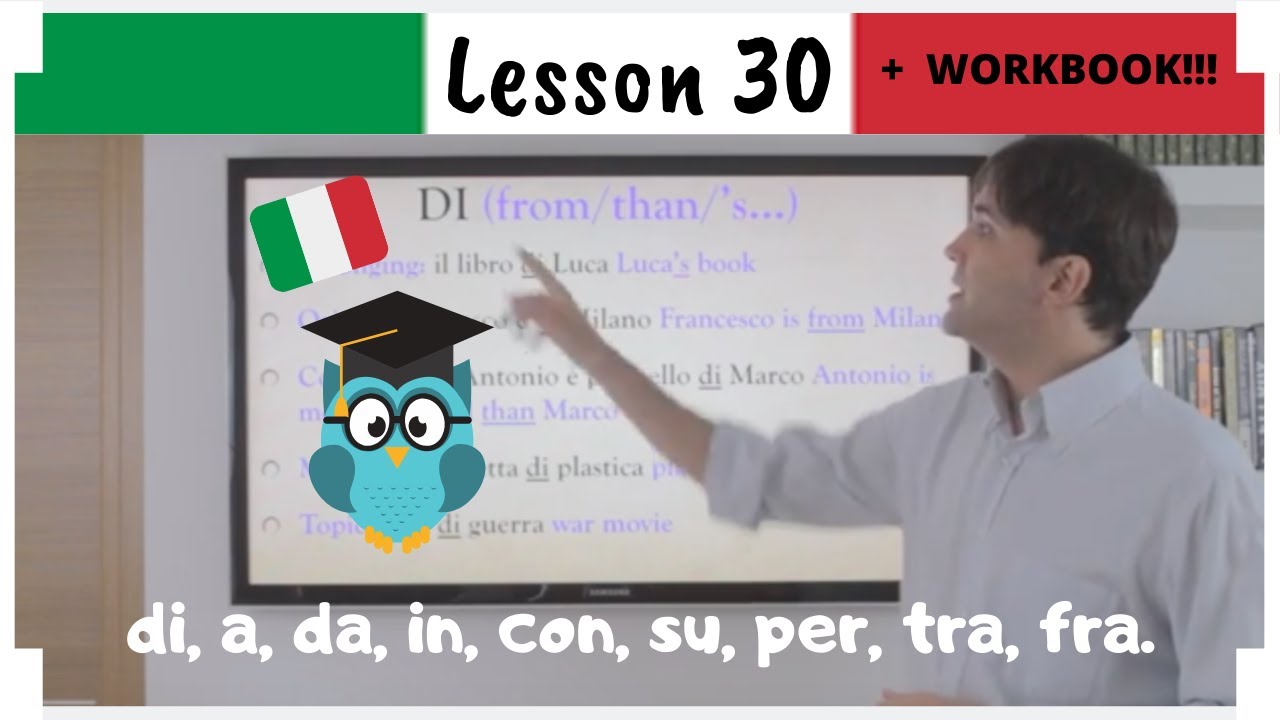Learn Italian in 30 Days | #30 | Italian Simple Prepositions (Eng/Ita ...