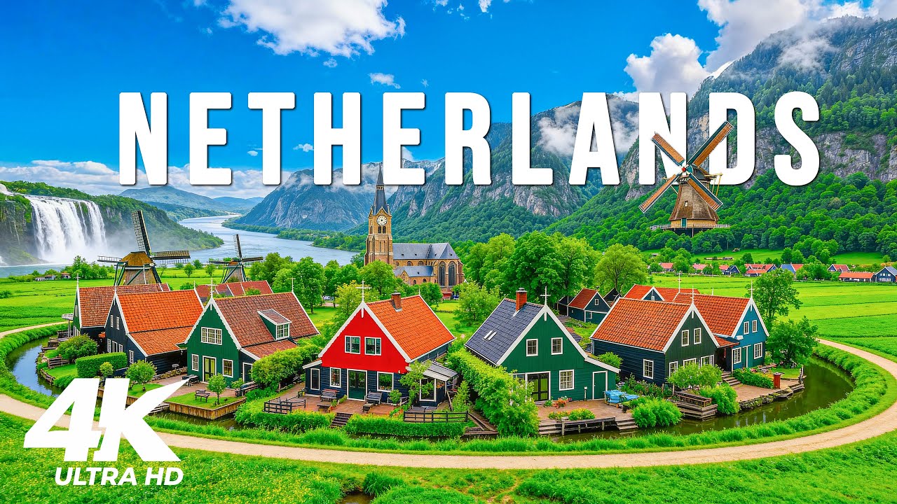 Netherlands 4K | A Land of Windmills & Tulips – Calm Canals, Soft Light & Pure Balance