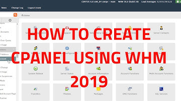 How to create New cpanel using whm 2019