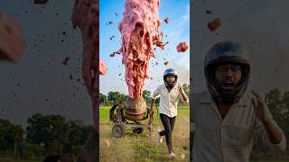 Concrete Mixer vs Elephant Toothpaste! 😱🔥 @CrazyXYZ #amitbhai #experiment