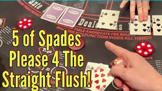 2 Cards Left To Fill The Straight Flush! Ultimate Texas Hold 'Em