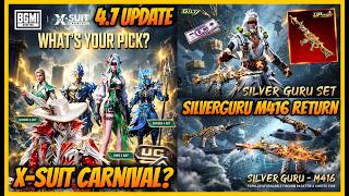 🔥SILVERGURU M416 CONFIRM l X-SUIT CARNIVAL AND ARCANE JESTER X SUIT RETURN IN BGMI? CYBER WEEK