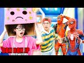 ニックとスパイダーマンはタニが箱を外すのを手伝う