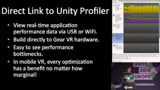 VR Game design advice and optimization best practices - Unite Europe 2015 Details
