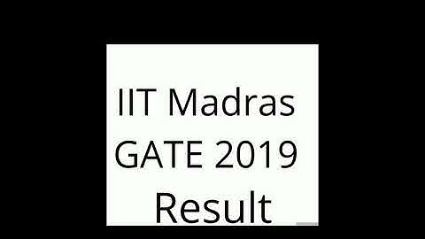 GATE 2019 result
