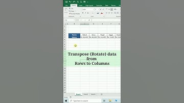 Transpose (Rotate) data from Rows to Columns. #exceltricks #transpose #exceltutorial #shorts #excel