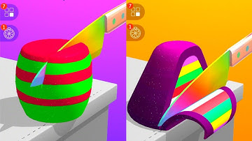 ASMR SLICING Game All Levels Gameplay Walkthrough Mobile Games !