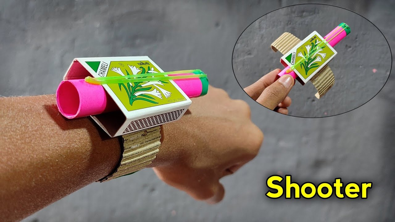DIY Powerful rubber band gun YouTube