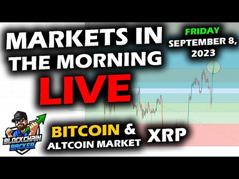 MARKETS in the MORNING, 9/8/2023, Bitcoin & Altcoin Prices Volatile, Stocks Mixed, DXY Stalled