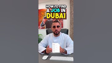 HOW TO FIND A JOB IN DUBAI