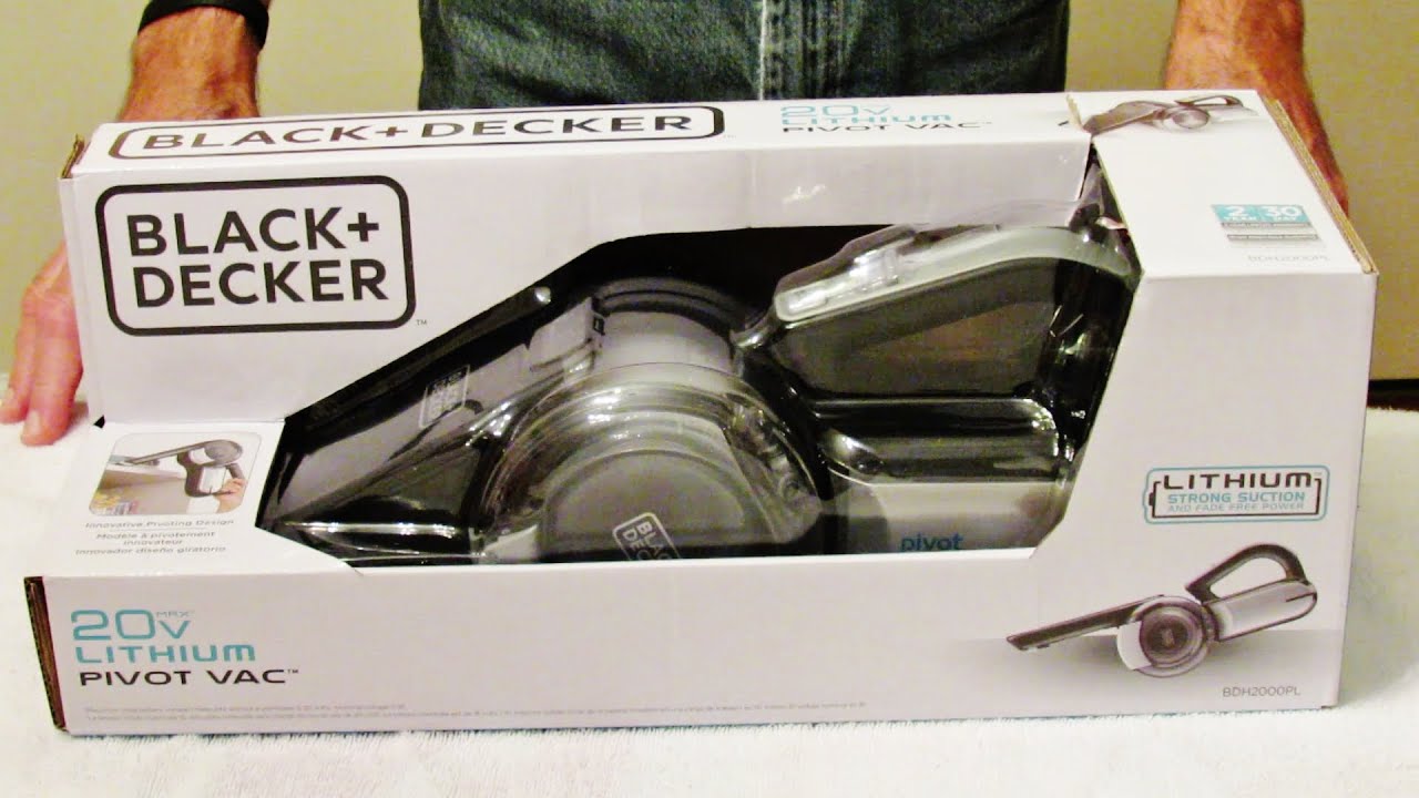 Black & Decker 20 Volt Lithium Pivot Hand Vac - Unboxing, Review