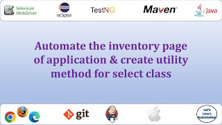 Selenium Framework - 06 (Automate inventory page with dropdown)