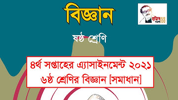 4th week Assignment Solution Class 6 Science ll ৬ষ্ঠ শ্রেণির এসাইনমেন্ট বিজ্ঞান ৪র্থ সপ্তাহ সমাধান