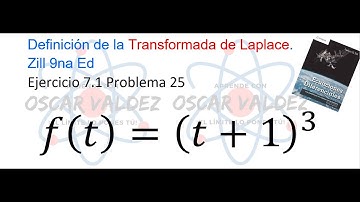 Ejercicios 7.1 Problema 25 Dennis G. ZILL ED 9na Ed. Transformada de Laplace