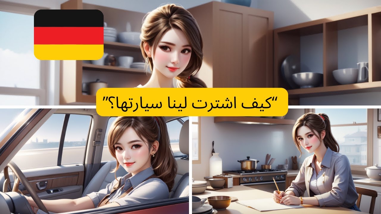 كيف ادّخرت لينا المال لشراء سيارتها الأولى؟ 🚗💰 | قصة ملهمة للمبتدئين في تعلم الألمانية