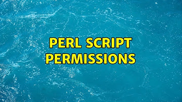 Perl Script Permissions (2 Solutions!!)