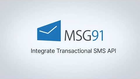 Integrate Transactional SMS API of MSG91