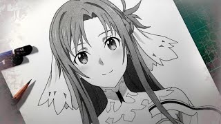 How to draw Asuna Yuuki / Goddess of Creation Stacia | Sword Art Online | Step by step Tutorial