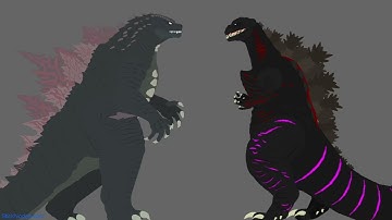 Evolved Godzilla Vs Shin Godzilla by DinoMania Remake Godzilla x Kong The New Empire Animation
