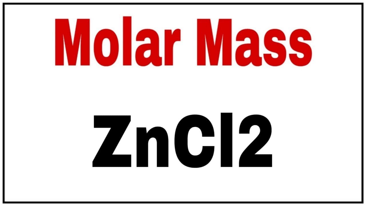 Calculate molecular Mass of ZnCl2Molar mass of ZnCl2Molecuar mass ZnCl2Molecuar weight ZnCl2