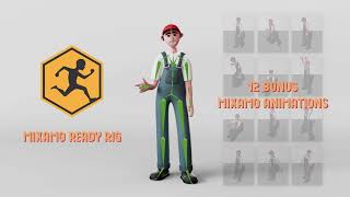 Workers - 3D Character, Mixamo Rig Download screenshot 5