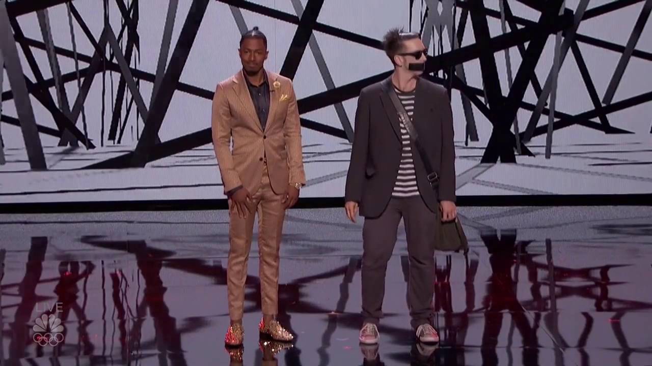 Tape Face Brilliant mime with his magical glasses Quarter Finals 1 America's Got Talent 2016