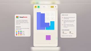 SnapBlocks Official Gameplay Preview | Drag, Fit and Fill the Grid Puzzle Game screenshot 3