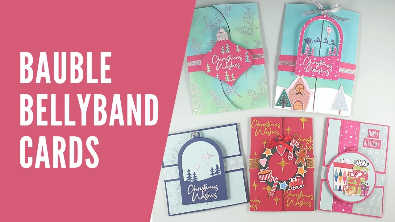 Belly Band Cards with Christmas Tree Ornaments YouTube
