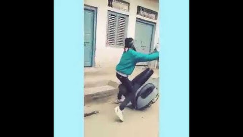 Man on a scooter plunges into sinkhole