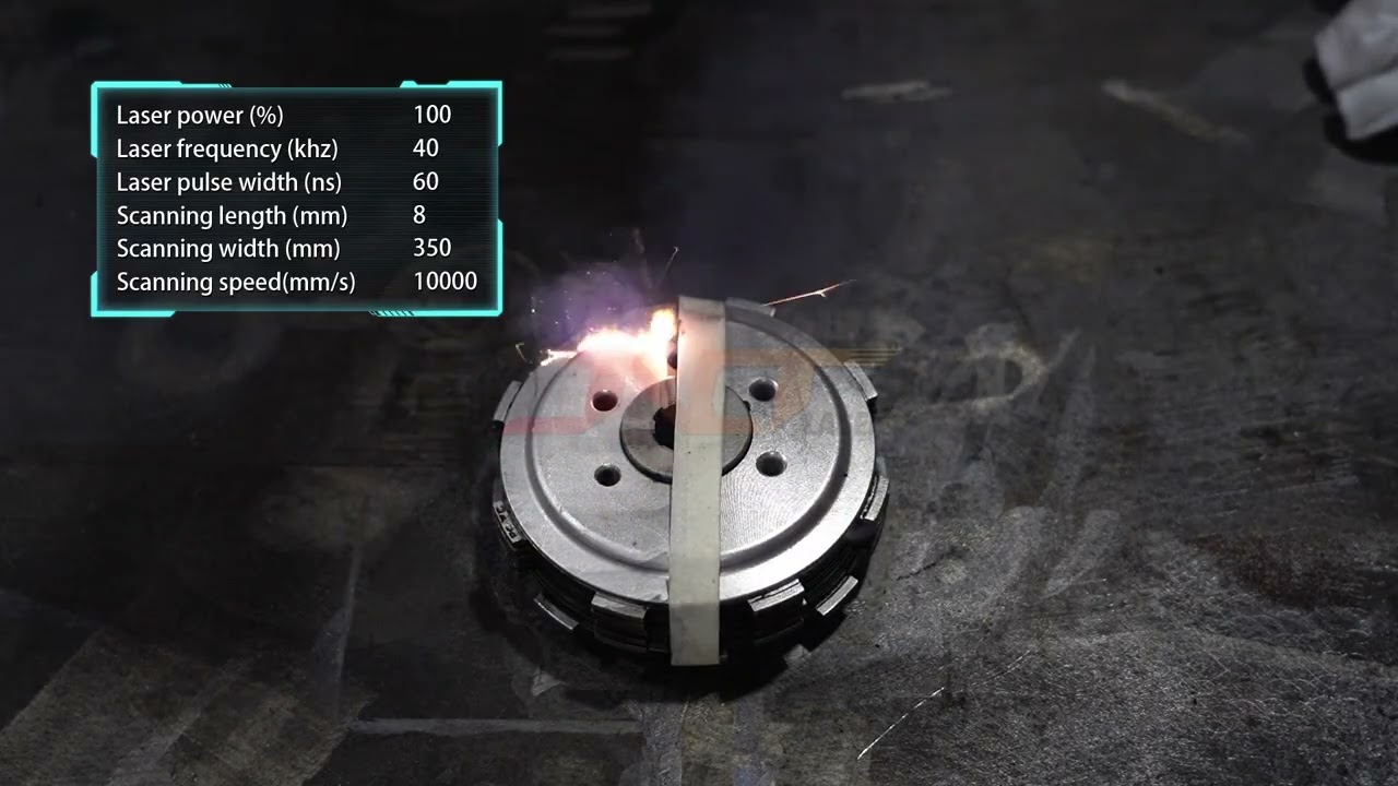 Motorcycle part cleaning test | 300W portable pulsed laser cleaning machine recommended parameters