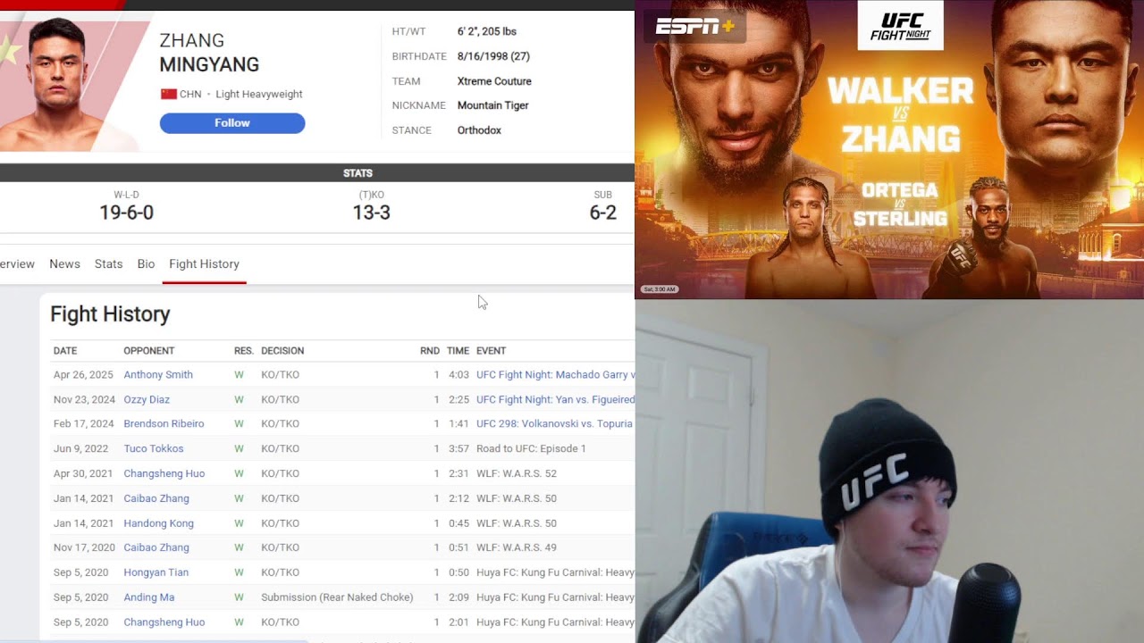 Walker vs Mingyang Zhang Watch Party