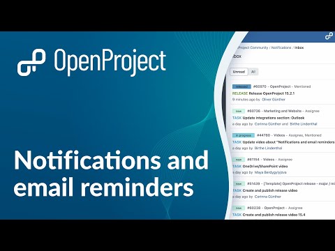 OpenProject Notifications and Email Reminders - video from OpenProject