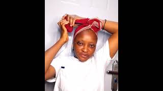 simple gele tutorial ✅ #gele #simplegele #headwrap