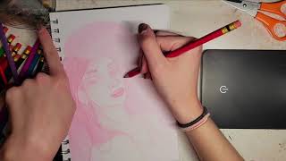 Trying Out The Prismacolor Col-Erase Pencils For The First Time Speed Draw