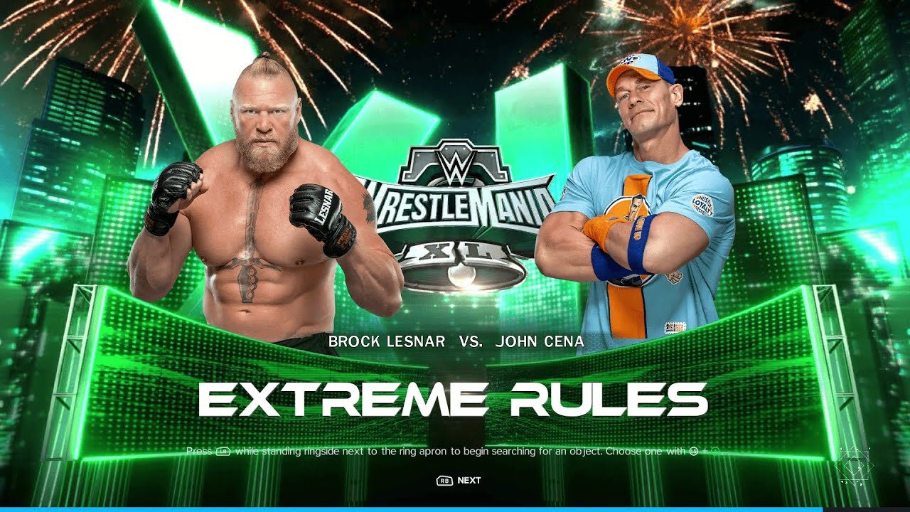 WWE 2K24 Lesnar vs John Cena: Wrestlemania 2024! - YouTube